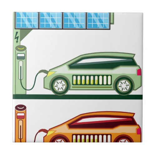 Solar Charging Station Electric Vehicle Ceramic Tile