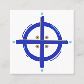 Solar Cross Lucky Charm Pocket Blessing Square Business Card