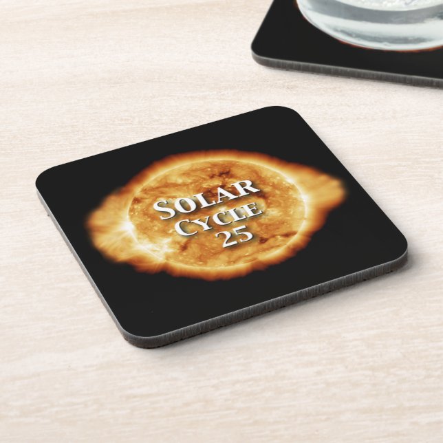 Solar Cycle 25 Active Sun Beverage Coaster (Left Side)