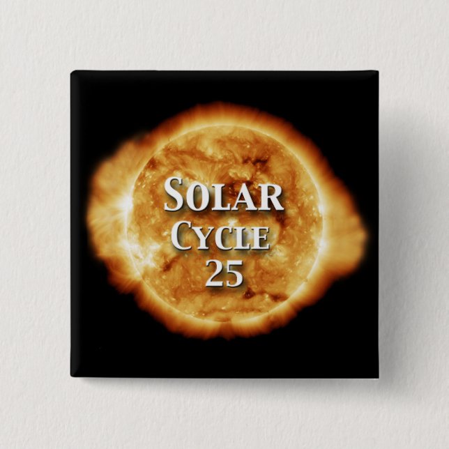 Solar Cycle 25 Active Sun Button (Front)