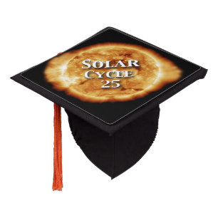 Solar Cycle 25 Active Sun Graduation Cap Topper