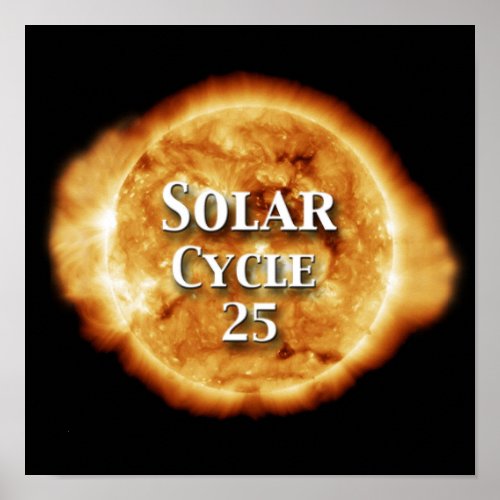 Solar Cycle 25 Active Sun Poster