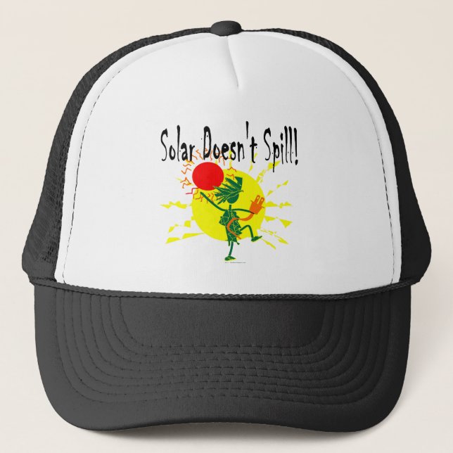 Solar Doesnt Spill T Shirt & More Trucker Hat (Front)