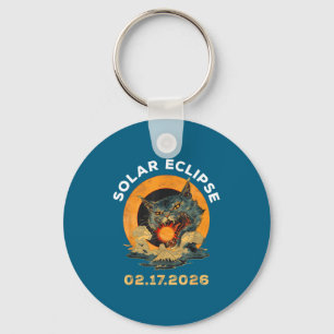 Solar Eclipse 02 17 26 Keychain