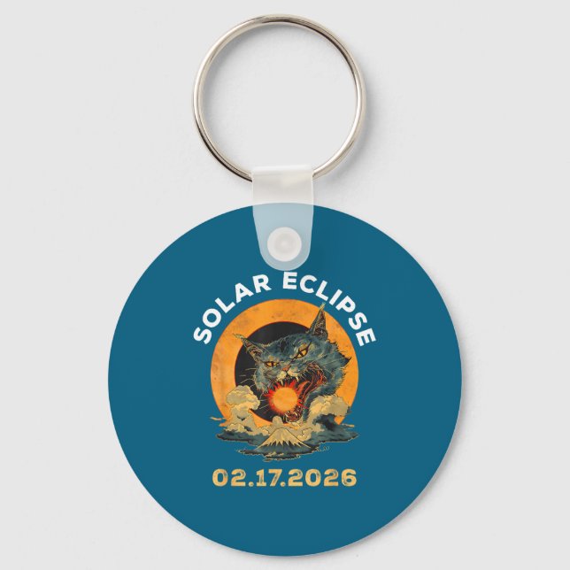 Solar Eclipse 02 17 26 Keychain (Front)