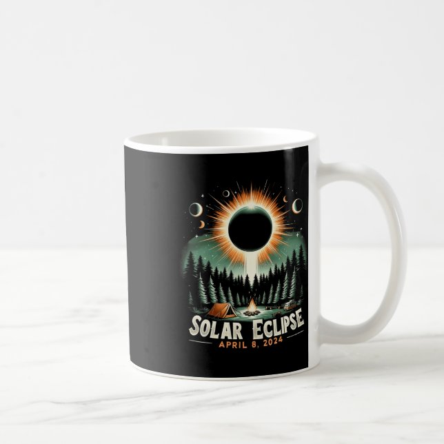 Solar Eclipse 04.08.2024 American Solar Eclipse  Coffee Mug (Right)