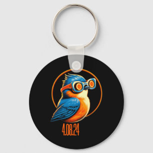 Solar Eclipse 04 08 2024 Eastern Bluebird Eclipse Keychain