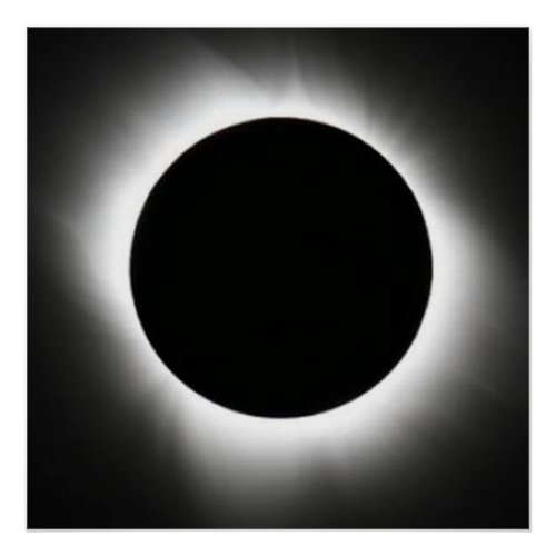 Solar eclipse 2012 black and white photo digital poster