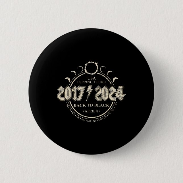 Solar Eclipse 20172024 Back To Black Usa Spring To Button (Front)