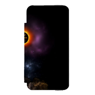 Solar Eclipse 2017 Nebula Bloom Wallet Case For iPhone SE/5/5s