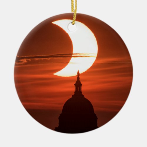 Solar Eclipse 2021 Ceramic Ornament