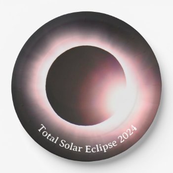 Solar Eclipse 2024  April 8th Paper Plates by Omtastic at Zazzle