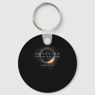 Solar Eclipse 2024 Austin Keychain