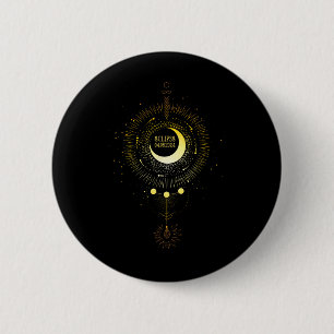 Solar Eclipse 2024 Boho Sun Moon Path Total Lunar Button