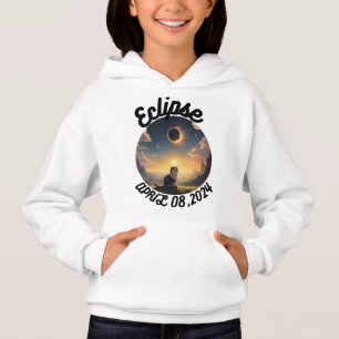 Solar Eclipse,2024 Cat Wearing Solar Eclips Glasse Hoodie