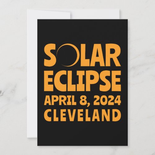 Solar Eclipse 2024 Cleveland Ohio Invitation