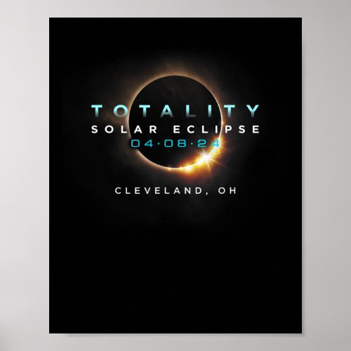 Solar Eclipse 2024 Cleveland  Poster