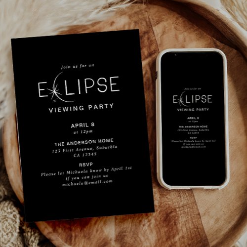Solar Eclipse 2024 Eclipse Viewing Party Invitation