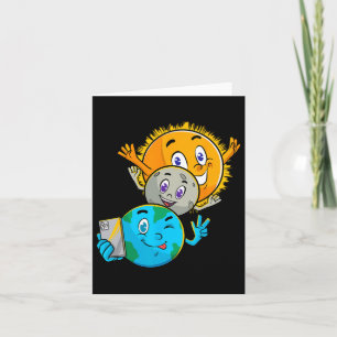 Solar Eclipse 2024 Funny Earth Sun Moon Selfie Spa Card