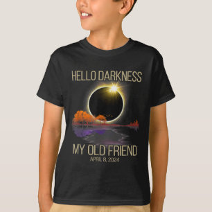 Solar Eclipse 2024 Hello Darkness My Old Friend Ap T-Shirt