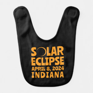 Solar Eclipse 2024 Indiana Baby Bib