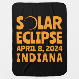Solar Eclipse 2024 Indiana Baby Blanket