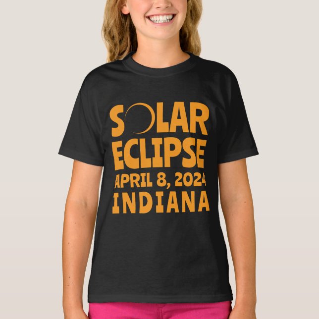 Solar Eclipse 2024 Indiana T-Shirt (Front)