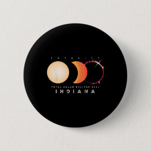 Solar Eclipse 2024 Indiana Total Eclipse Astronomy Button