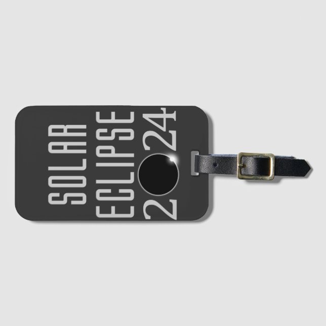 Solar Eclipse 2024 Luggage Tag (Front Horizontal)