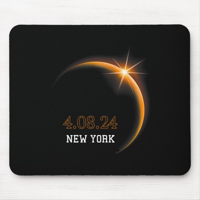 Solar Eclipse 2024 New York Totality Spring 4.08.2 Mouse Pad (Front)