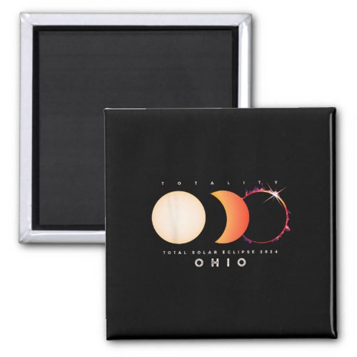 Solar Eclipse 2024 Ohio Total Eclipse America Grap Magnet