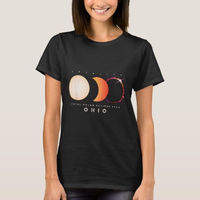 Solar Eclipse 2024 Ohio Total Eclipse America Grap T-Shirt (Front)