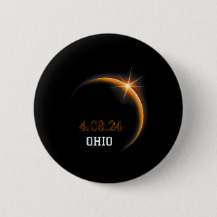Solar Eclipse 2024 Ohio Totality Spring 4.08.24  Button