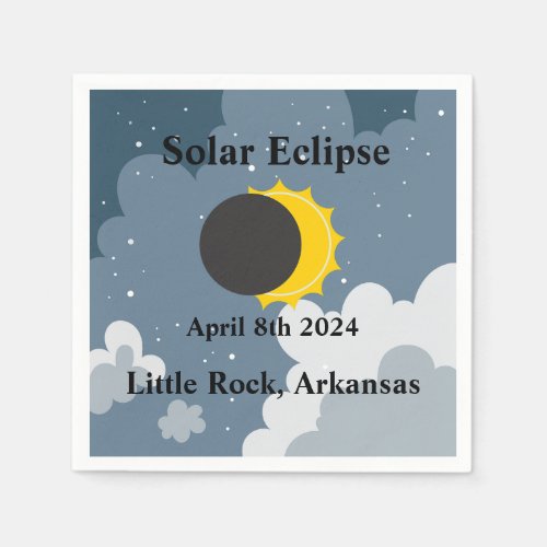 Solar Eclipse 2024 Paper Napkins