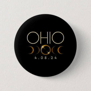 Solar Eclipse 2024 State Ohio Total Solar Eclipse  Button