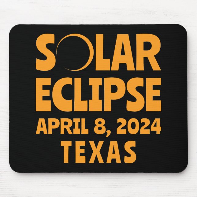Solar Eclipse 2024 Texas Mouse Pad (Front)