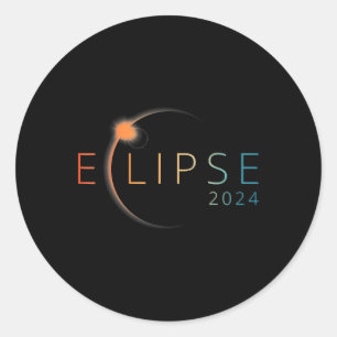 Solar Eclipse 2024 Total Solar Eclipse 4.08.24 2 Classic Round Sticker