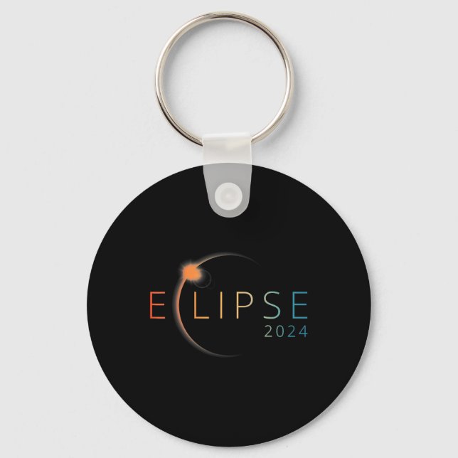Solar Eclipse 2024 Total Solar Eclipse 4.08.24 2  Keychain (Front)