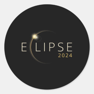 Solar Eclipse 2024 Total Solar Eclipse 4.08.24 5 Classic Round Sticker