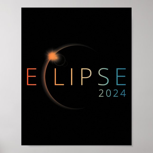 Solar Eclipse 2024 Total Solar Eclipse 4.08.24  Poster (Front)