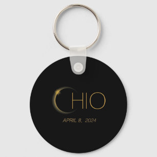 Solar Eclipse 2024 Total Solar Eclipse State Ohio Keychain