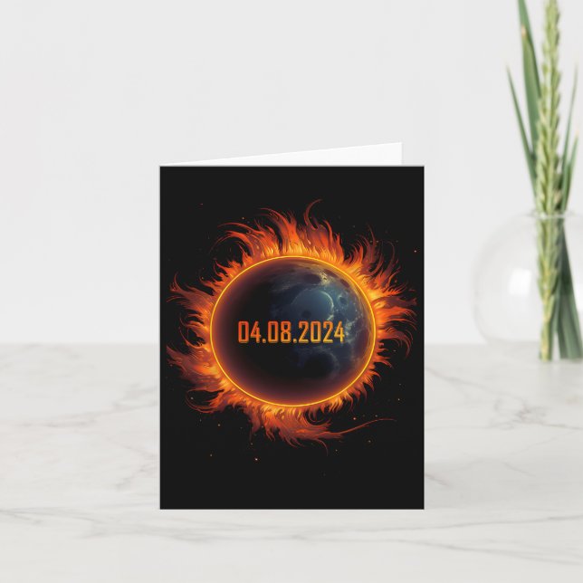 Solar Eclipse 2024 Total Sun Eclipse 1  Card (Front)
