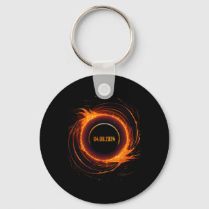 Solar Eclipse 2024 Total Sun Eclipse  Keychain