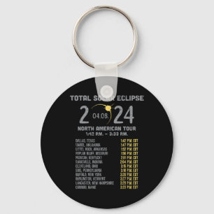 Solar Eclipse 2024 Totality April 8 Men Women Kids Keychain