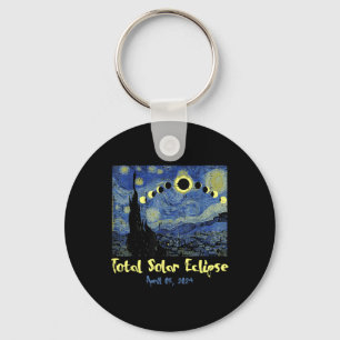 Solar Eclipse 2024 Totality April 8 Men Women Kids Keychain
