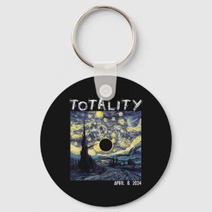 Solar Eclipse 2024 Totality April 8 Men Women Kids Keychain
