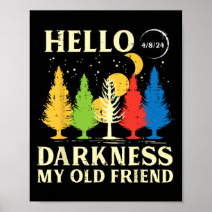 Solar Eclipse 2024 Tress Hello Darkness 04.08 Kids Poster