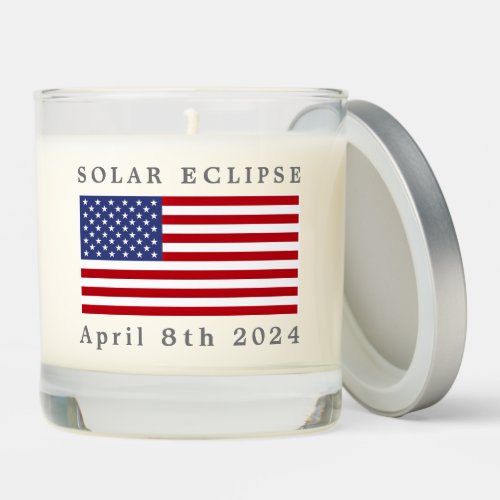 Solar Eclipse 2024 US Commemorative Personalized  Scented Candle