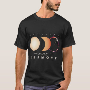 Solar Eclipse 2024 Vermont Total Eclipse Astronomy T-Shirt
