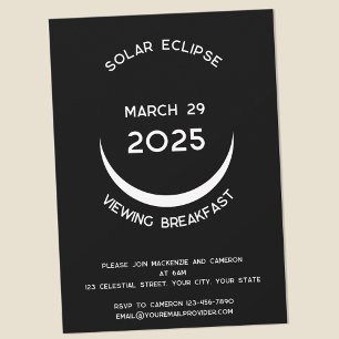 Solar Eclipse 2025 Viewing Party Invitation